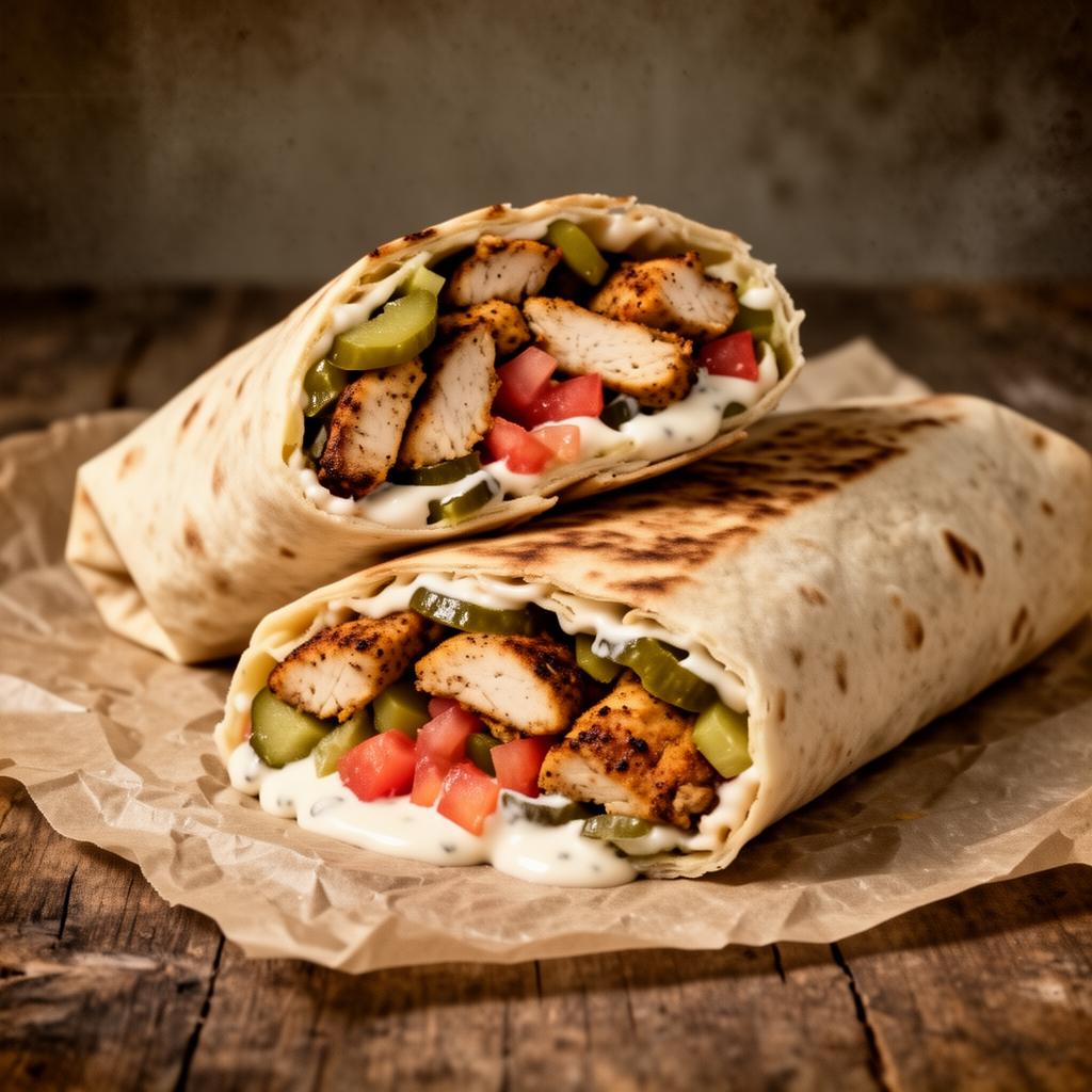 Chicken shawarma wrap